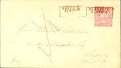 Preußen Nachverwendungen BERNBURG railway station - framed cancel of 3 lines dateless, Anhalt / Bernburg, on envelope North German Postal District 1 Gr -