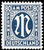 Bizone 80 Pfg first issue of stamps for Germany after WW II., German printing, black blue, perfectly mint never hinged, expertized Hett -