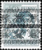 Bizone 12 Pfg worker with ribbon type overprint, variety double overprint - of it one inverted, perfectly mint never hinged, expertiz -