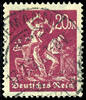 Deutsches Reich 20 Mark miner, watermark Y. Neat cancelled, expertized Bechtold BPP, Michel 80.- -