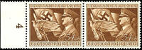 Deutsches Reich 54 Pfg. 30. January with PLF II, impeccable mint never hinged pair with normal stamp, Michel 70.- -