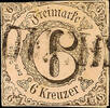 Thurn & Taxis Ortsstempel HOECHST - straight-line cancel, Duchy Nassau, clear partial cancel on only top left slightly closed margin, otherwise having f -