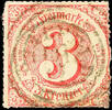Thurn & Taxis Ortsstempel SAALFELD 3 12 1866 - circle thimble cancel, along with four ring cancel 261 as scarce duplex cancellation on 3 Kr. IV. Issue -