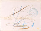 Thurn & Taxis Ortsstempel ST. GOARSHAUSEN 11 1 1858 - blue single circle postmark with JZ, on rated folded letter cover over Wiesbaden to Mainz -
