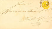 Thurn & Taxis Postscheine DARMSTADT-ROSSDORF, blue small postal agency box cancel of 2 lines tenuous alongside on postal stationery envelope 2 Kr., with f -