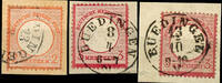 Thurn & Taxis Nachverwendungen BUEDINGEN - single circle cancel, partial cancel on piece 2 Kr. Vermilion (photo expertize Sommer BPP excellent condition) a -