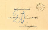 Thurn & Taxis Nachverwendungen Krone BRAUBACH 1 / 1 77 - single circle cancel, on rated Postal service-Insinuations-document to Koenigstein, inside / posthorn pos -