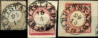Thurn & Taxis Nachverwendungen BUTTSTAEDT - two ring cancel, with data from 1872 / 73 on 5 Gr. Small breast shield (right both corners round) as well on piec -