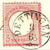 Thurn & Taxis Nachverwendungen DETTINGEN - single circle cancel, each wonderful clear on 1 Kr. Small breast shield (minimal creases) and letter piece 3 Kr. L -