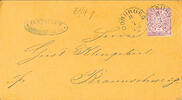 Thurn & Taxis Nachverwendungen DORNBURG 8.7. - single circle cancel, clear on envelope North German Postal District 1 Gr. To Brunswick, very scarce still us -