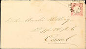 Thurn & Taxis Nachverwendungen EIBELSHAUSEN 27 6 - single circle postmark without year date (was probably forgotten to put in), on postal stationery cover DR -