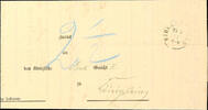 Thurn & Taxis Nachverwendungen EIBELSHAUSEN 27 9 71 - single circle cancel, on rated postal service certificate to Koenigstein (arrival cancel), complete con -