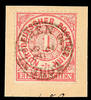Thurn & Taxis Nachverwendungen HOHENLEUBEN 25 / 2 1870 - circle thimble cancel, centric clear on piece North German Postal District 1 Gr. -