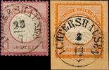 Thurn & Taxis Nachverwendungen ICHTERSHAUSEN - single circle cancel, clear on 1 Gr. Small breast shield as well clear and complete on backed postcard coupon -