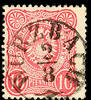 Thurn & Taxis Nachverwendungen WURZBACH - single circle cancel, centric clear on DR right three imperceptible shorter perforation -