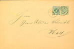 Württemberg Stempel ab dem 01.07.1875 copper 11 7 94 - single circle cancel, on service postal stationery cover with additional franking 5 Pfg (defects) to Hall -