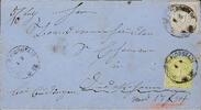 Norddeutscher Postbezirk 1 and 7 Kr. Perforated, together on insured letter, with Prussia single circle postmark low FLORSTADT 4 3 71 to Düdelsheim (ar -