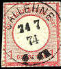 Norddeutscher Postbezirk Stempel CALLEHNE 24 7 74 - single circle cancel, centric clear on small letter piece 1 Gr. Large shield, at the bottom a missing tip -
