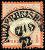 Norddeutscher Postbezirk Stempel NIEDERBEISHEIM 17 / 9 72 - single circle cancel, on 1/2 Gr. Brick red, photo expertize Sommer BPP perfect -