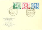 Berlin 10 Pfg - 30 Pfg Goethe, complete set with three values on official First Day Cover, Michel 700.- -