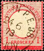 Deutsches Reich 1 Gr. Carmine with double contour of the inner circle with single circle. BERLIN P. E. 38 / 24.6.73, sound, expertized Krug BP -