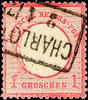 Deutsches Reich 1 Gr. Carmine with double contour of the inner circle with box cancel of 2 lines CHARLOTTENBURG 2.1 / 75 (Departure 1875), a l -