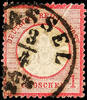Deutsches Reich 1 Gr. Carmine with clear distinct diagonally paper wrinkle, with Taxis single circle. CASSEL 3 / 4, partly a little shorter pe -