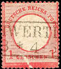 Deutsches Reich 1 Gr. Carmine, large stamp L16, at the bottom with accident in printing white spot, used, sound, photo expertize Sommer BPP -