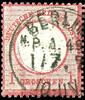 Deutsches Reich 1 Groschen large shield, carmine, variety double postmarked incircle sheet offset, cancelled by single circle. BERLIN, photo expertize -