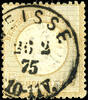 Deutsches Reich 5 Groschen large shield, ochre-brown, special feature being absent perforation hole right in the 16 position - rare, tied by single circ -