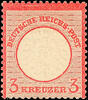 Deutsches Reich 3 Kr. Carmine, plate flaw accent over the letters R and E in REICHS, having bright colours extremely fine copy, unused with or -
