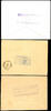 Deutsche Post in der Türkei Stempel JERUSALEM - Syrian orphanage in Jerusalem two various box cancel as senders mark on three wrappers (S1 and 2 x S6) in violet and -