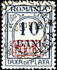 Rumänien Portomarken 10 Bani on pale olive yellow, neat cancelled, expertized Hey BPP, Michel 100.- -