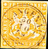 Württemberg Ortsstempel 3 Kreuzer LANGENAU 30 / 10 59, double circle postmark, perfect centric clear on in the normal cut, expertized Irtenkauf BPP -