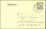 Deutsch-Ostafrika Stempel 4 Heller MUANSA on impeccable, commercially used postal stationery imperial yacht to Hanover -