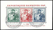 Bizone Hannover souvenir sheet, with first day special cancel, expertized Schlegel, Michel 250.- -