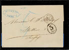 Preußen Ortsstempel 5 Sgr. - oval cancel, clear on rated letter from LE HAVRE 8 JUIL to Stettin, reverse blue transit crossing two ring cancel -