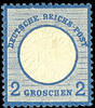 Deutsches Reich 2 Groschen large shield, gray ultramarine, fresh colours and good perforated extremely fine copy, mint never hinged, unsigned, photo exper -