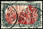 Deutsches Reich 5 Mark Reichspost, type II, used BERLIN 13 / 9 01 7-8 N, very fine, photo expertize Michael Jaeschke Lantelme BPP . Has fresh colou -