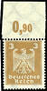Deutsches Reich 3 Pfennig Imperial Eagle, watermark sideways, upper margin copy (prefolded), mint never hinged, very fine, unsigned, photo expertize Andr -
