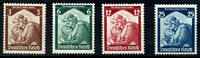 Deutsches Reich 3 Pfennig to 25 penny saar plebiscite, complete set with four values, mint never hinged, very fine, Michel 120.- -
