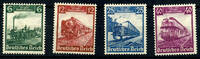 Deutsches Reich 6 Pfennig to 40 penny a hundred years German railroad, complete set with four values, mint never hinged, very fine, Michel 130.- -