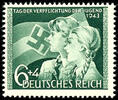 Deutsches Reich 6 Pfennig day the obligation the youth, plate flaw III head the 9 in 1943 broken (field 18, part of issue), mint never hinged, very fin -
