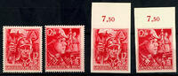 Deutsches Reich 12 Pfennig party department storm trooper detachment of Nazi party (SA) and protection squad (SS), imperforated and perforated, four value -