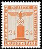 Deutsches Reich Dienstmarken 24 Pfennig party offical stamp on paper without watermark, horizontal gum rippling, mint never hinged, very fine, expertized Schlegel D. B -