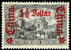 Deutsche Post in China 3 Mark with overprint China 1 1/2 Dollar, mint never hinged, without signature, sound, Michel 90.- -
