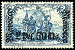Deutsche Post in Marokko 2 Mark with overprint Marocco 2 Pes. 50 Cts. , used, sound, Michel 180.- -