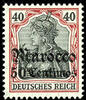 Deutsche Post in Marokko 40 Pfennig Germania with overprint Marocco 50 Centimos, mint never hinged, without signature, sound, Michel 90.- -