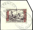 Deutsche Post in Marokko 3 Pes. 75 cts. On faultless letter piece with cancellation Tangier MAROCCO c, Michel valuation triple, photo expertize Jaeschk -