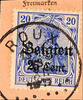 Belgien Stempel ROUX 18 XI. 1917, S.O.T.N on money order cut 25 C. -
